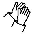 Audience handclap icon outline vector. Public applause Royalty Free Stock Photo