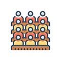 Color illustration icon for Audience, viewer and spectator