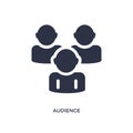 audience icon on white background. Simple element illustration from hockey concept Royalty Free Stock Photo