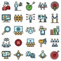 Audience icons vector flat