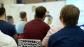 Audience in the lecture hall.