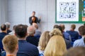 Audience listens lecturer at workshop Royalty Free Stock Photo