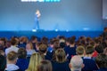 Audience listens to the lecturer at the conference Royalty Free Stock Photo