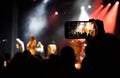 Live music show through audiences camera