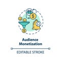 Audience monetization concept icon