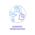 Audience monetization concept icon