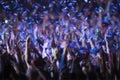 Audience at a music festival Royalty Free Stock Photo