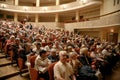 The audience of the musical performance - the retirees, elderly veterans of the second world war and their relatives.