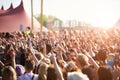 Audience At Outdoor Music Festival Royalty Free Stock Photo