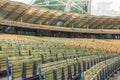 The audience seats in Forest Opera Opera Lesna, an open-air amphitheatre located in Sopot.