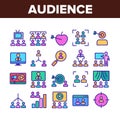 Audience Social Group Collection Icons Set Vector