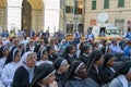 The audience for the speech of Pope Francis Royalty Free Stock Photo