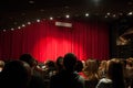 Audience in theater waiting for play to start