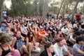 The audience watch an outdoor concert at Vida Festival