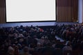 Audience watching cinema