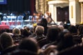 Audience watching concert show in the theater Royalty Free Stock Photo