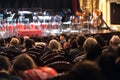 Audience watching concert show in the theater Royalty Free Stock Photo