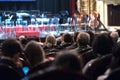 Audience watching concert show in the theater Royalty Free Stock Photo