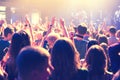 The audience watching the concert on stage. Royalty Free Stock Photo