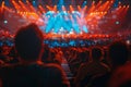 Excited crowd enjoying live music concert at venue Royalty Free Stock Photo