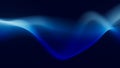 Audio blue waveform digital particle background. Abstract music dot waves equalizer. Futuristic sound wave visualization Royalty Free Stock Photo