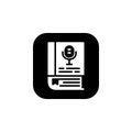 Audio book icon. Online Learning icon. Perfect for application, web, logo and presentation template. icon design solid rounded Royalty Free Stock Photo