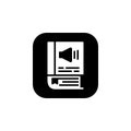 Audio book icon. Online Learning icon. Perfect for application, web, logo and presentation template. icon design solid rounded Royalty Free Stock Photo