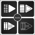 Audio books logo concept