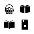 Audio books. Simple Related Vector Icons Royalty Free Stock Photo