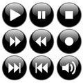 play pause audio sound buttons Royalty Free Stock Photo