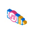 audio cable isometric icon vector illustration Royalty Free Stock Photo