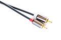 Audio cable RCA to Jack 3.5 mm Royalty Free Stock Photo