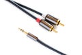 Audio cable RCA to Jack 3.5 mm Royalty Free Stock Photo