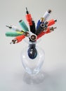 Audio cables in a vase