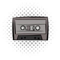 Audio cassete comics icon Royalty Free Stock Photo
