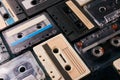 Audio cassete tape background Royalty Free Stock Photo