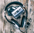 Audio cassette and headphones