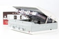 Audio cassette player with tape