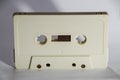 Audio cassette. Retro music medium, compact cassette tape recorder. Royalty Free Stock Photo