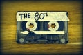 Audio cassette tape: The 80`s Royalty Free Stock Photo