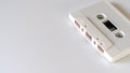 Audio Cassette Tape on a white. Royalty Free Stock Photo