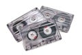 Audio cassettes isolated on white background Royalty Free Stock Photo