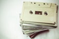 Audio cassettes - retro style Royalty Free Stock Photo