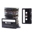 Audio Cassettes stacked