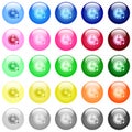 Audio CD icons in color glossy buttons Royalty Free Stock Photo