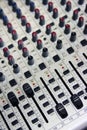 Audio channel mixer Royalty Free Stock Photo