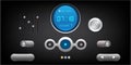 Hi-End User Interface Elements.Buttons, Switches, bars, power buttons, sliders.