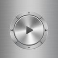 Audio control panel with buttons around main play button Royalty Free Stock Photo