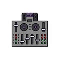 Audio, controller, dj icon. Element of color music studio equipment icon. Premium quality graphic design icon. Signs and symbols