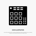 Audio, Controller, Dj, Live, Mixer solid Glyph Icon vector Royalty Free Stock Photo